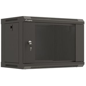 Armario rack mural 19'' 6U 540x350x370mm negro pared desmontado DIY Lanberg