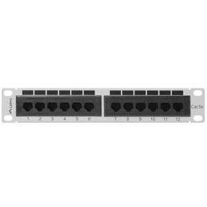 Patch panel 10" blanco de 12 RJ45 Cat.5E UTP 1U Lanberg PPU5-9012-S