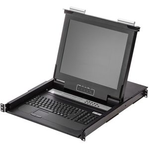 Consola rack con pantalla de 17" y conmuntador KVM de 32 puertos a través de cable UTP Cat.6