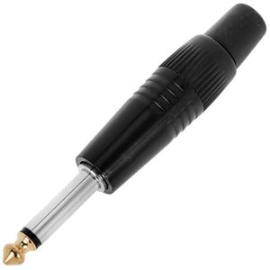 Conector jack 6.3mm macho mono plástico