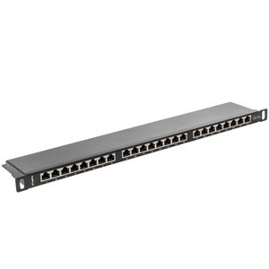 Patch panel 19" de 24 RJ45 Cat.5E FTP 0.5U Lanberg PPS5-0024-B