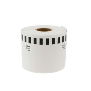 Rollo bobina de etiquetas continuas adhesivas compatibles con Brother DK-22205 DK-2205 62mm
