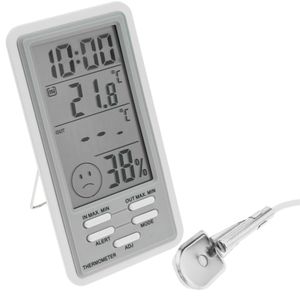 Termómetro e higrómetro con sensor doble interior exterior DW-0235