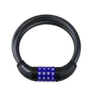 Cable antirrobo de acero con candado para bicicleta 12x800mm combinación