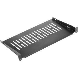 Bandeja rack 19" de fijación frontal de 1U y profundidad 250 mm