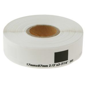 Rollo bobina de 300 etiquetas adhesivas compatibles con Brother DK-11203 DK-1203 17x87mm 8-pack