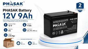 Batería PHASAK  12V 9Ah VRLA AGM