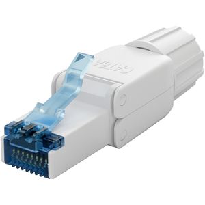 Conector UTP Cat.6A RJ45 macho crimpado sin herramientas