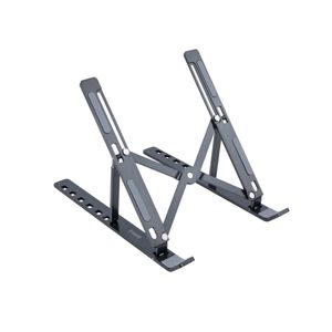 Soporte elevador para portátiles y tablets de aluminio gris oscuro plegable TooQ TQLRS0035-AL-G
