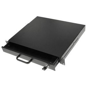 Bandeja telescópica para rack de 1U y fondo 370mm para teclado