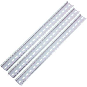 Pack de 3 carriles DIN color zinc de 400mm perforado raíl de 35x7mm