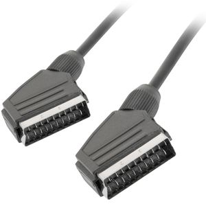 Cable SCART macho a macho negro 1,8 metros de Lanberg CA-EUEU-10CC-0018-BK