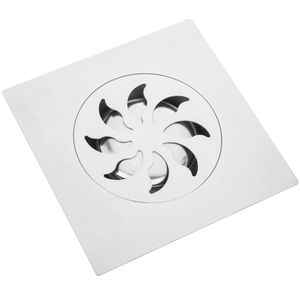 Sumidero 15x15cm con rejilla y capó extraíble de acero inoxidable mate