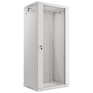 Armario Rack mural 19" 27U F450 600x450x1307mm pared desmontado DIY blanco Lanberg