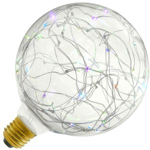 Bombilla LED fantasía G125 1.4W luz RGB variable