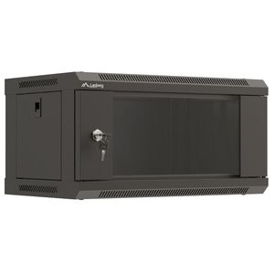 Armario rack mural 19'' 4U 540x350x281mm negro pared desmontado DIY Lanberg