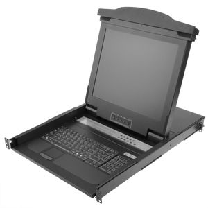 Consola rack con pantalla de 17" y conmuntador KVM de 32 puertos a través de cable UTP Cat.6