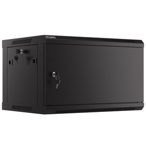 Armario Rack mural 19" 6U F450 600x450x379mm pared desmontado DIY negro Lanberg