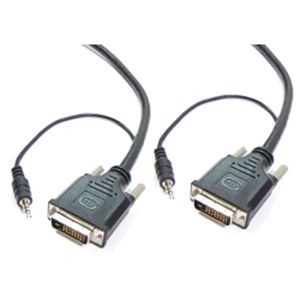 Super cable DVI-D con jack de audio de 3,5 mm macho macho de 1,8 m
