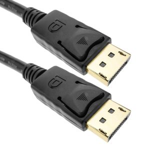 Cable Displayport 2K 4K 1080p FullHD para transmisión de audio y vídeo digital de 2 m color negro