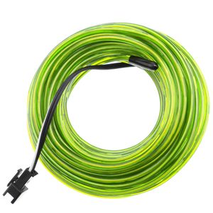 Cable electroluminiscente amarillo de 2.3mm en bobina 5m con pilas