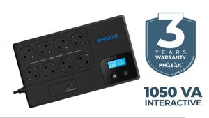 SAI Phasak Smart HOME 1050VA USB + Cargador USB