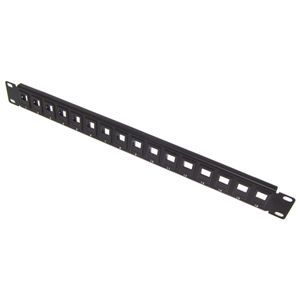 Patch panel rack19 16port 1U tipo 110 para keystone configurable