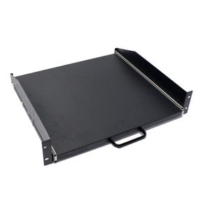 Bandeja telescópica para rack de 2U fondo 400mm con fijación frontal