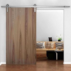 Raíl guía para puerta corredera de color acero mate de 2m fijación lateral