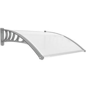 Tejadillo de protección 100x90cm Marquesina para puertas y ventanas gris
