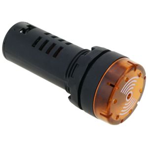 Zumbador de 22 mm para paneles de control 220 VAC naranja señal acústica