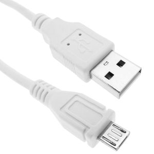 Cable USB 2.0 A MicroUSB macho blanco 3m