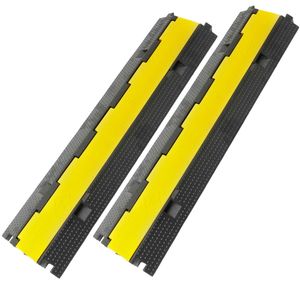 Pasacables de suelo 2 vías 98 cm para protección de cables eléctricos 2 pack