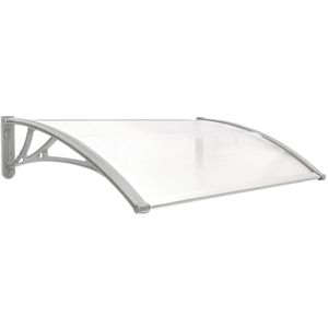 Tejadillo de protección 100x60cm Marquesina para puertas y ventanas gris