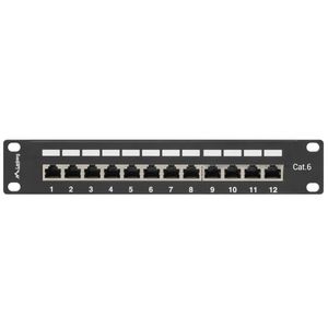 Patch panel 10" de 12 RJ45 Cat.6 FTP 1U Lanberg PPF6-9012-B