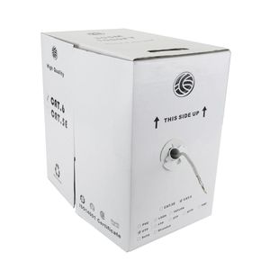 Bobina de cable de red ethernet Cat. 6a UTP de 305 m rígido de color gris