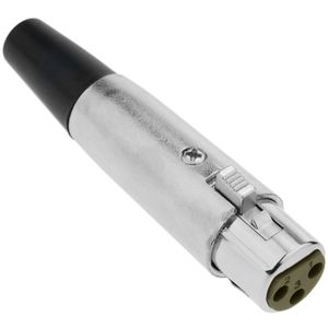 Conector XLR3 3pin hembra metálico