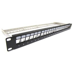 Patch panel para rack 19 para 24 keystone 110 con peine