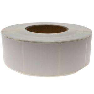 Rollo bobina de 2300 etiquetas adhesivas para impresora transferencia térmica 50.8x50.8mm 20 unidade