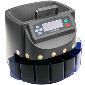 Contador de monedas con clasificador automático para Euro y visor multi-moneda
