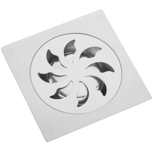 Sumidero 12x12cm con rejilla y capó extraíble de acero inoxidable mate