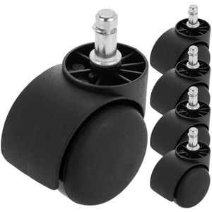 Rueda pivotante de nailon y PVC sin freno 50 mm M10 5 pack
