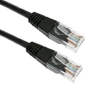 Cable de red ethernet Cat. 5e UTP de 0,5 m de color negro