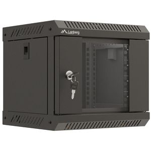 Armario Rack mural 10" 4U F300 300x300x281mm pared desmontado DIY negro Lanberg