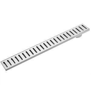 Canaleta de desagüe 60x7.5cm con rejilla en acero inoxidable mate