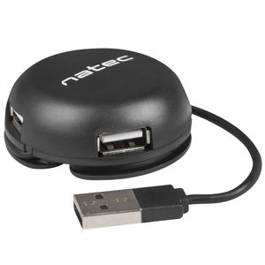 Hub USB tipo A 2.0 de 4 puertos negro Natec Bumblebee NHU-1330