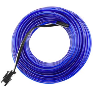 Cable electroluminiscente azul marino de 2.3mm en bobina 5m con pilas