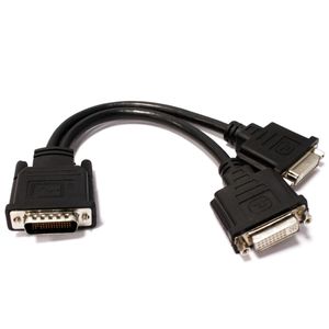 Cable duplicador DMS59-macho a 2X DVI-I-hembra de 15cm