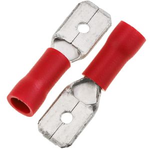 Terminal Faston Macho 6.3 mm rojo Pack de 100 uds