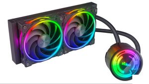 Cooler Akasa Soho 240 RGB LGA1150-2066-AMD AM4/5-Dual Rad. Líquido 2ventiladores 255W TDP
